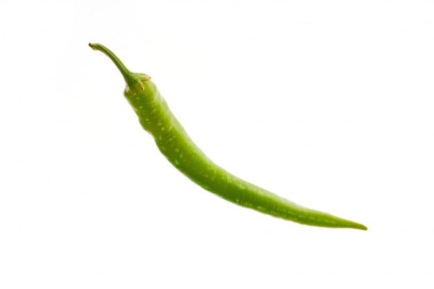 Green Pepper isolated on white background                 