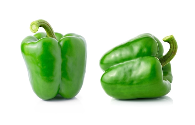 Green pepper isolated on white background