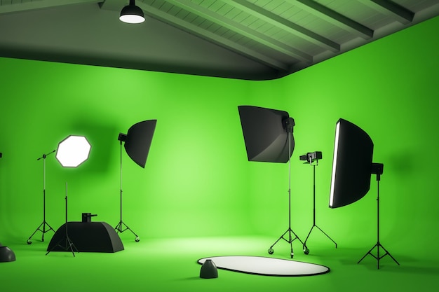 Green photo studio