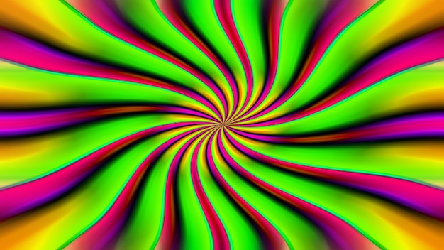 A green and pink spiral design with the words " the way " on the bottom.