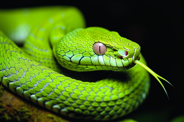 Green pit viper Trimeresurus reticulatus