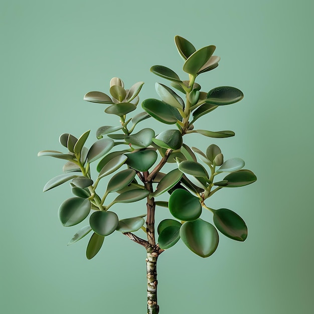 Green Plant on Green Background