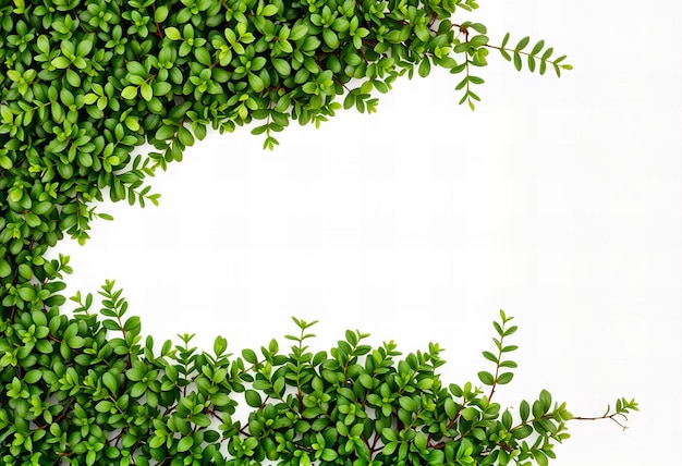 Photo a green plant with green leaves on a white background