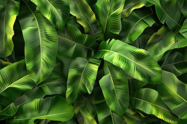 Green plantain with ribbed leaves on floral background 3D render