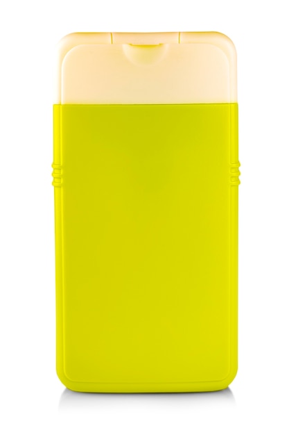 The Green Plastic Bottle with Shampoo