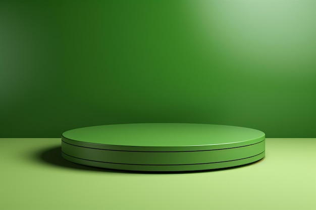 Green podium product display background