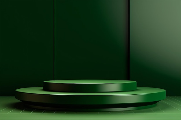 Green podium product display background