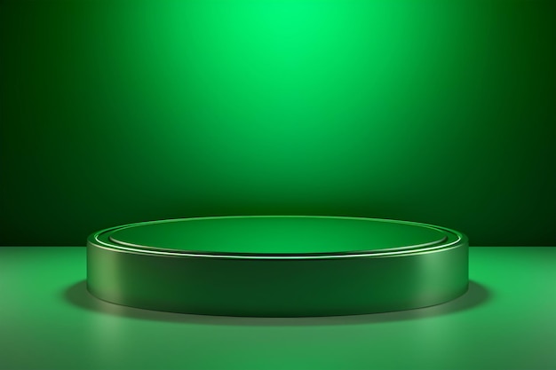 Green podium product display background