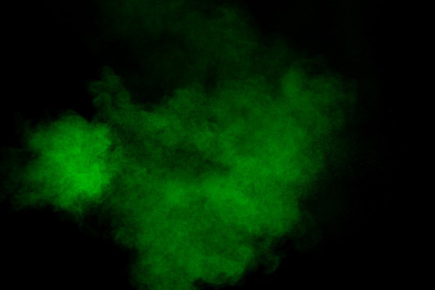 Green powder explosion background