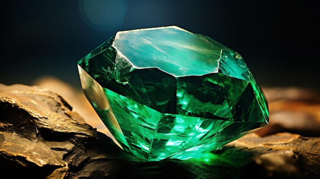 Green Precious Gemstone Emerald Stone