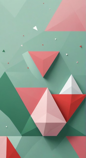 Photo a green and red background with a red and green triangle on it