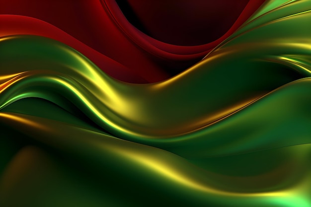 Green and red colors in a dark room