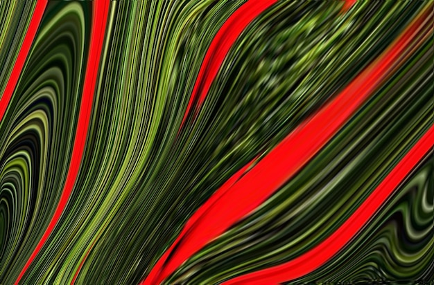 Green and red lines in a green background