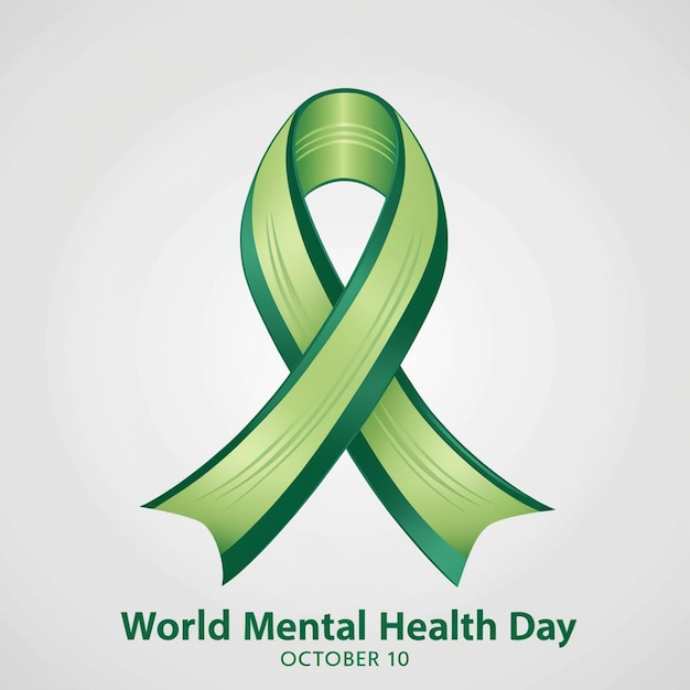 Photo a green ribbon with the words world health care day on it