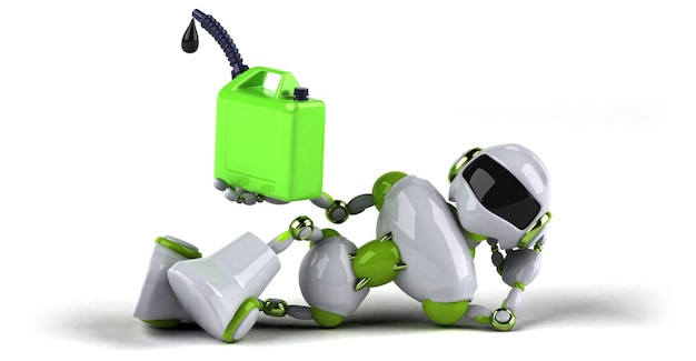 Green robot - 3D Illustration