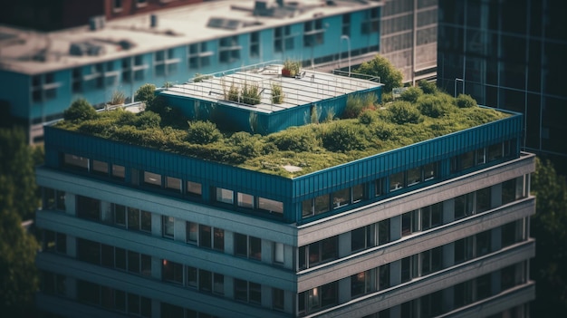 A green roof on a building