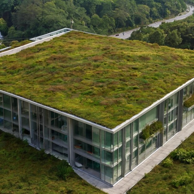 Photo green roof for sustainable building