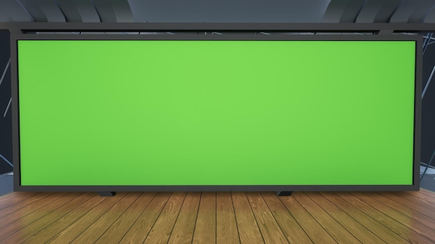 Green Screen Studio 2267_3D Virtual TV Studio News_Studio Background