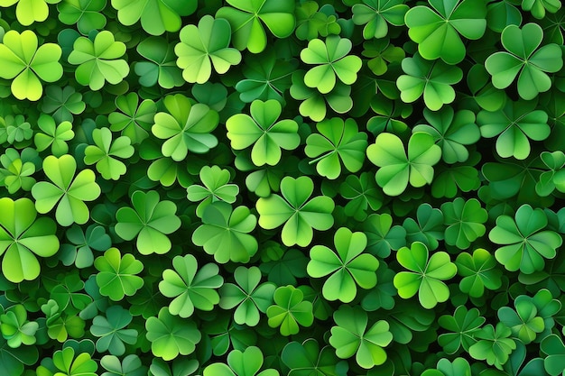 Photo green shamrock leaves