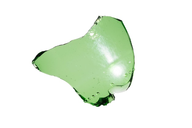 Green shard glass isolated on white background