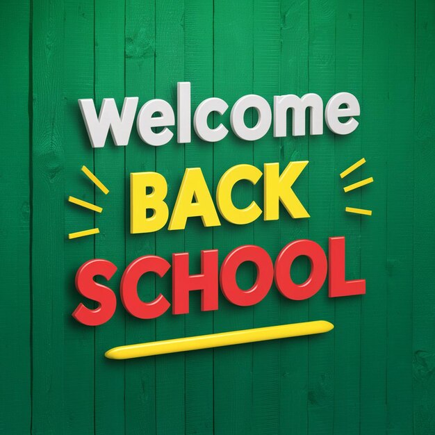 a green sign that says welcome back to school