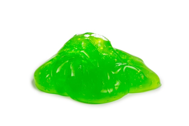 Green slime toy isolated on white