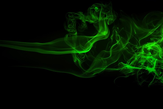 Green Smoke abstract background for design darkness concept