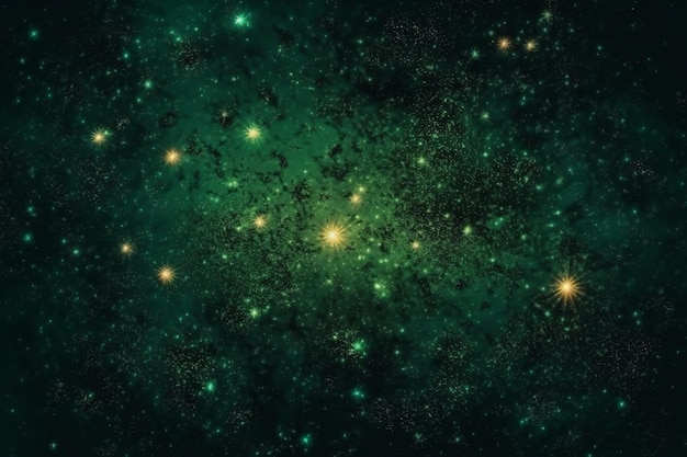 Green stars in a galaxy with green stars