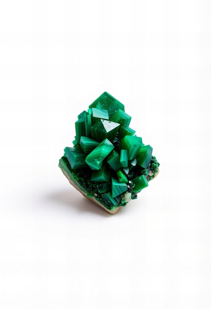 Photo a green stone that is made by glass