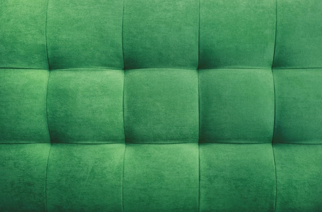 Green suede leather background classic checkered pattern for furniture wall headboard