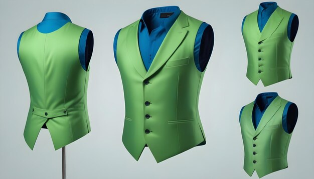 green suit vest waistcoat coat 3