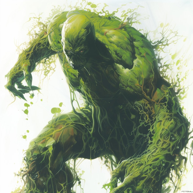 Green swamp monster