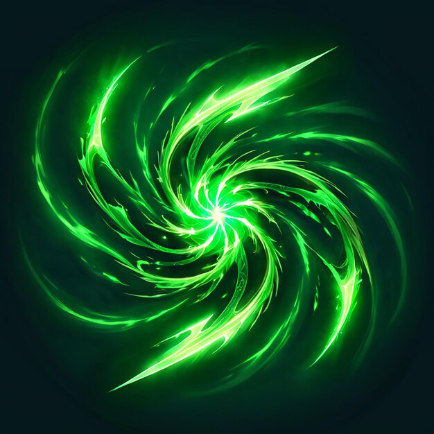 a green swirly swirl with a green background