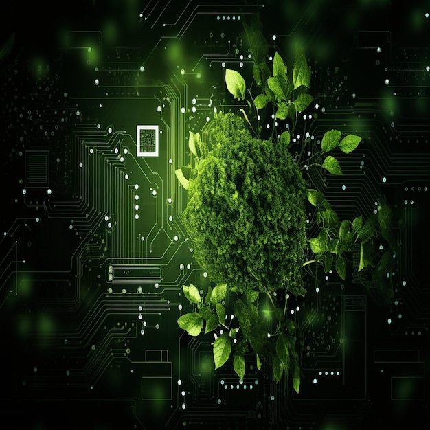 Green Technology Photos background and copy space