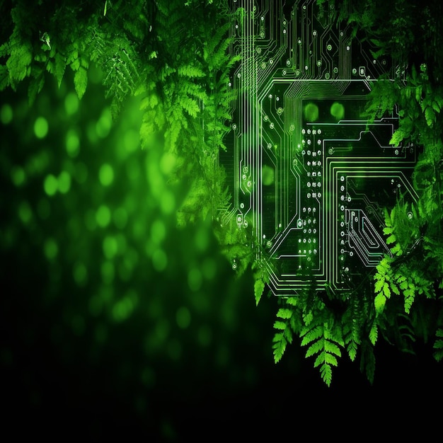 Green Technology Photos background and copy space