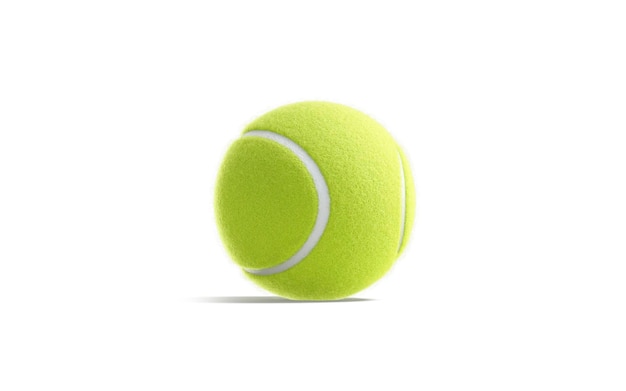 Green tennis ball. Fluorescent sporty sphere for competitive or training. Color circle equipment.