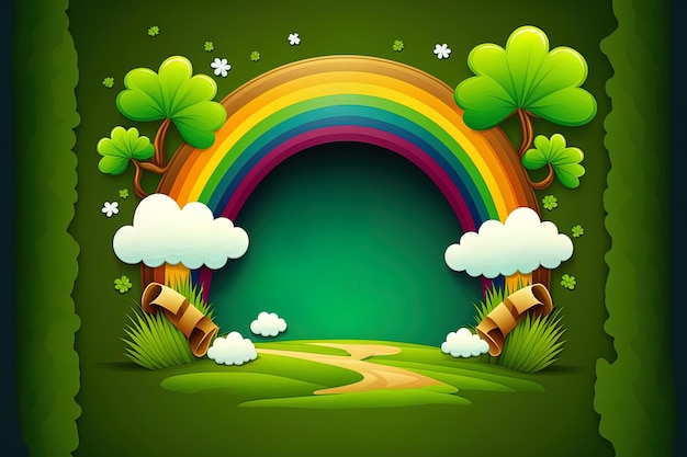 Green themed background design illustration for st patrick event or any other things