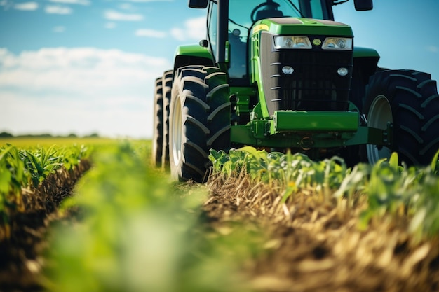 Green Tractor farming rural