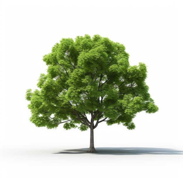 Green tree isolated on white background