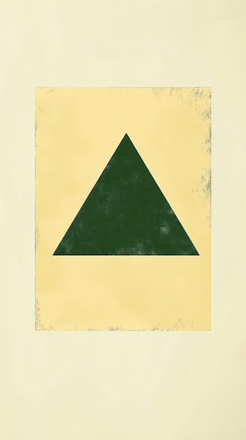 Photo a green triangle with a triangle on it