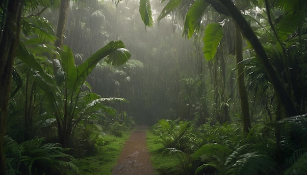 Green Tropical Rain forest