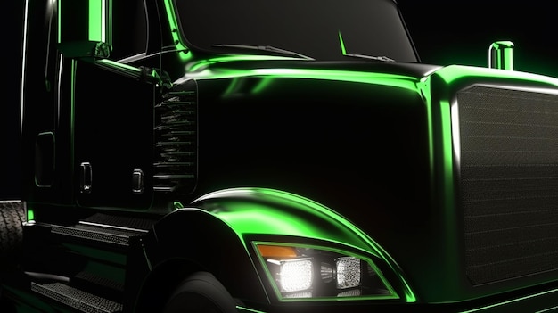 A green truck wallpaper background illustration images