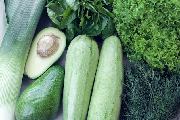 Green vegetables as background