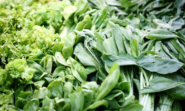 Green vegetables leafy food background, healthy eating concept. 