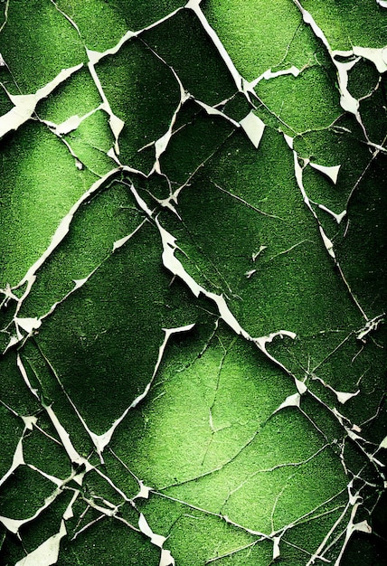 Green vintage cracked surface abstract background