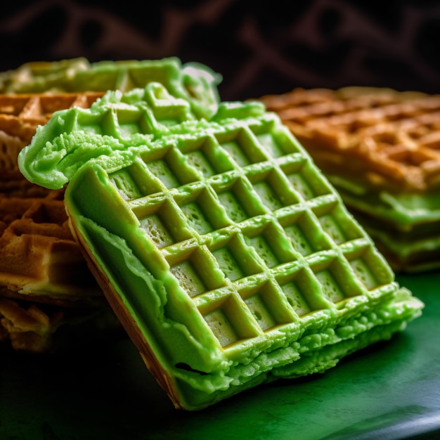 Green waffles