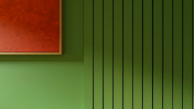 Green wall background and painted wood with green colour