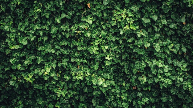 Photo a green wall covered in ivy natural and overgrown