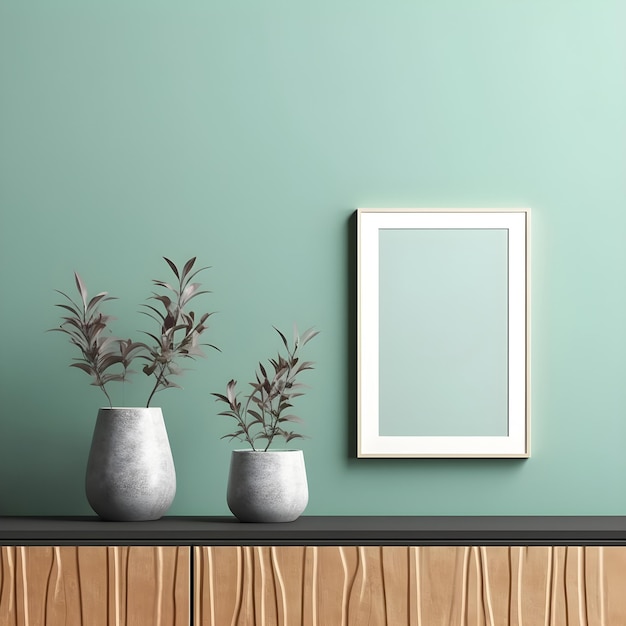 A green wall with a frame that says " the word " on it.