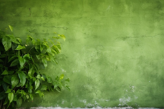 Photo a green wall with a smooth glassy surface and subtle de